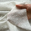 Cotton Swiss dot Kringkel Stripe Zea