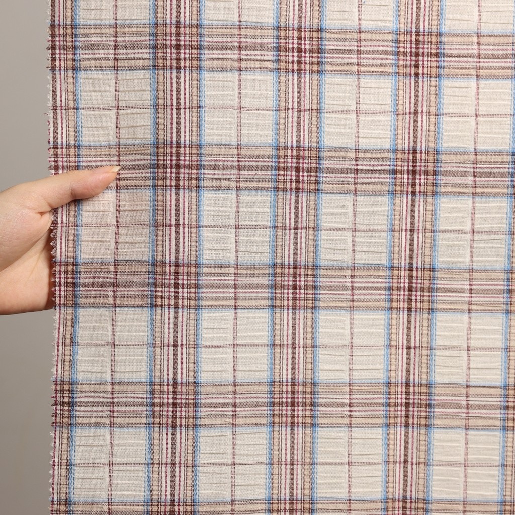 Cotton Crinkle Plaid [96828]