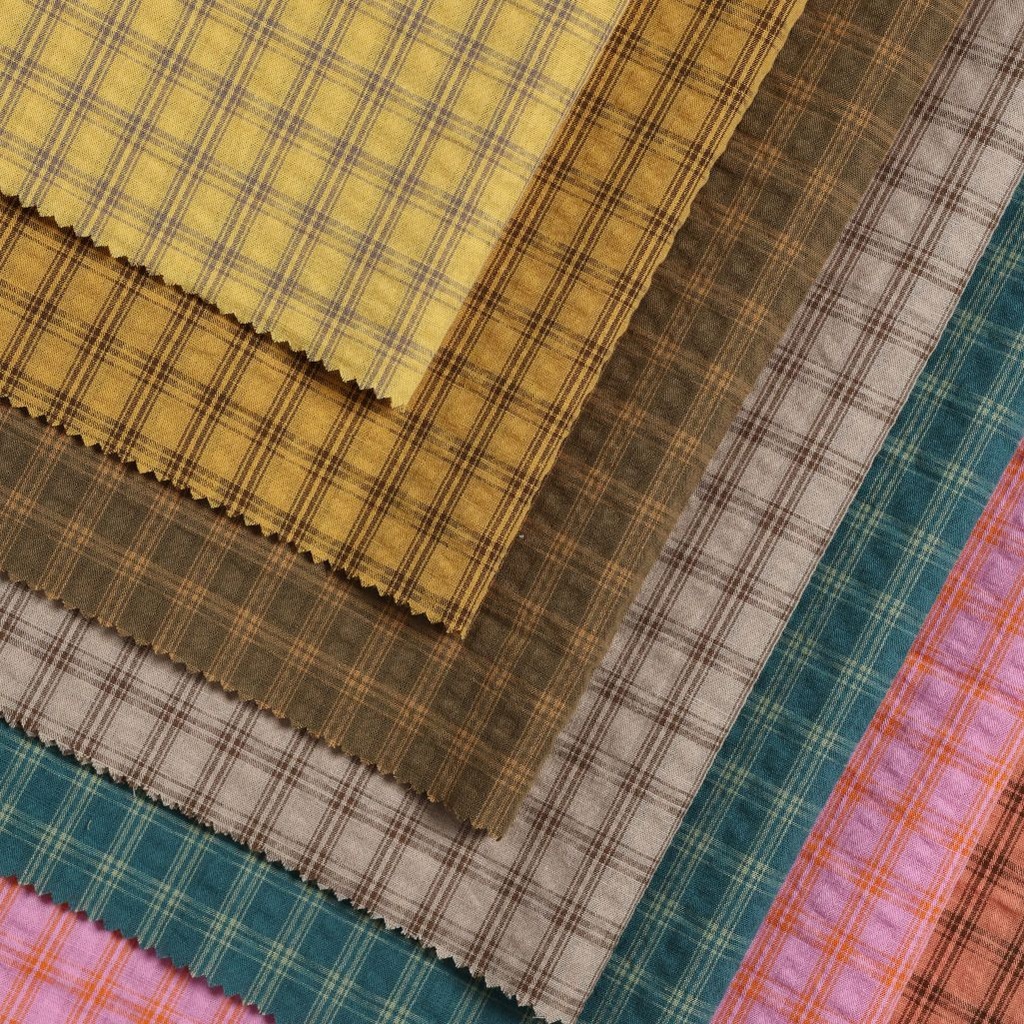 Cotton Seersucker Rustic French Checked [CY-170615 ]