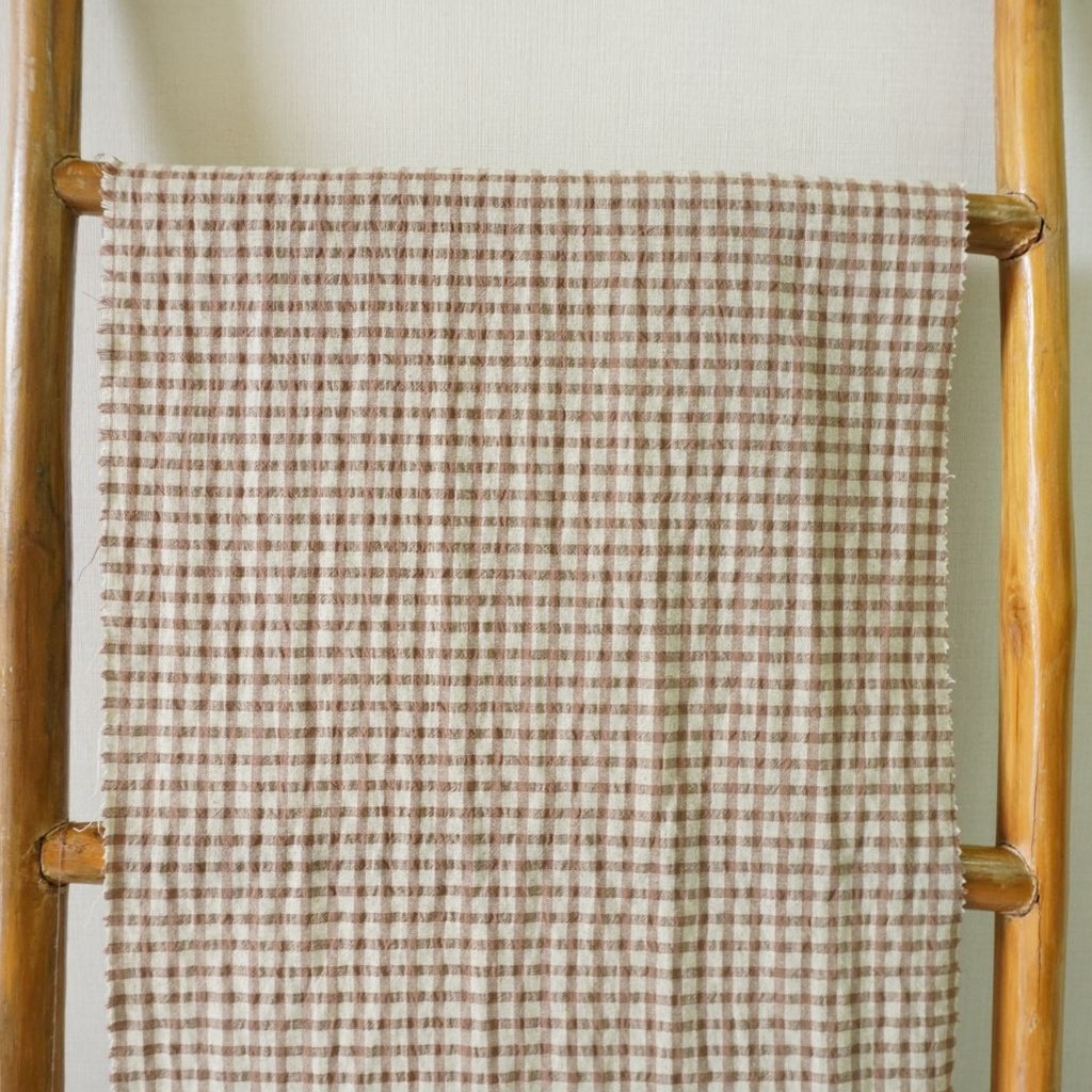 Vintage Checked Linen Cotton- 230928-T2602