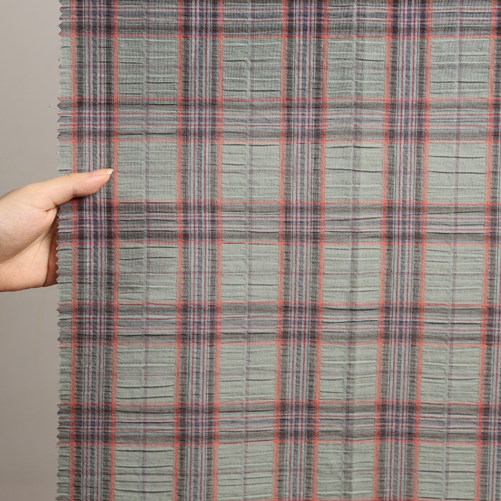 Cotton Crinkle Plaid [96828]