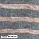 Pure Linen Crinkle Dark Stripes [210510]