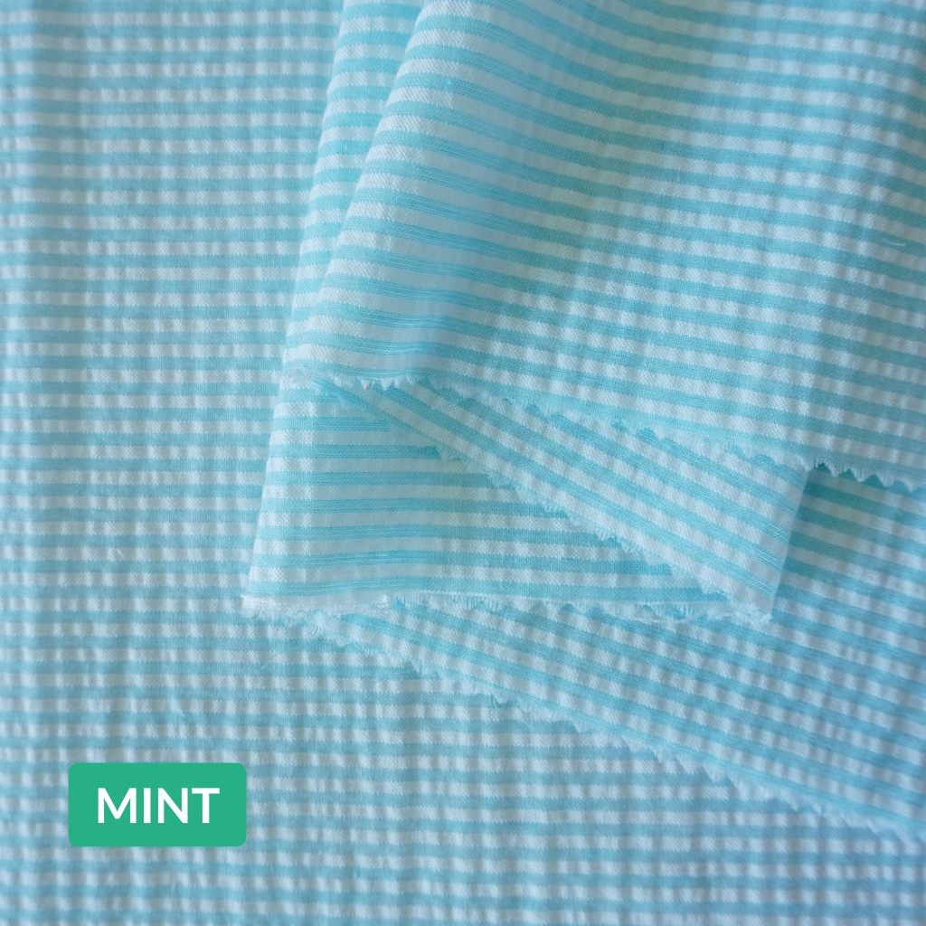 Cotton Poly Sheersucker Stripe [S-06602]