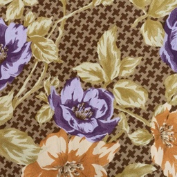 [Fujet Crepe Print] Fujiette Crepe Print Bunga Brown [Fujet Crepe Print]