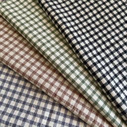 Vintage Checked Linen Cotton- 230928-T2602
